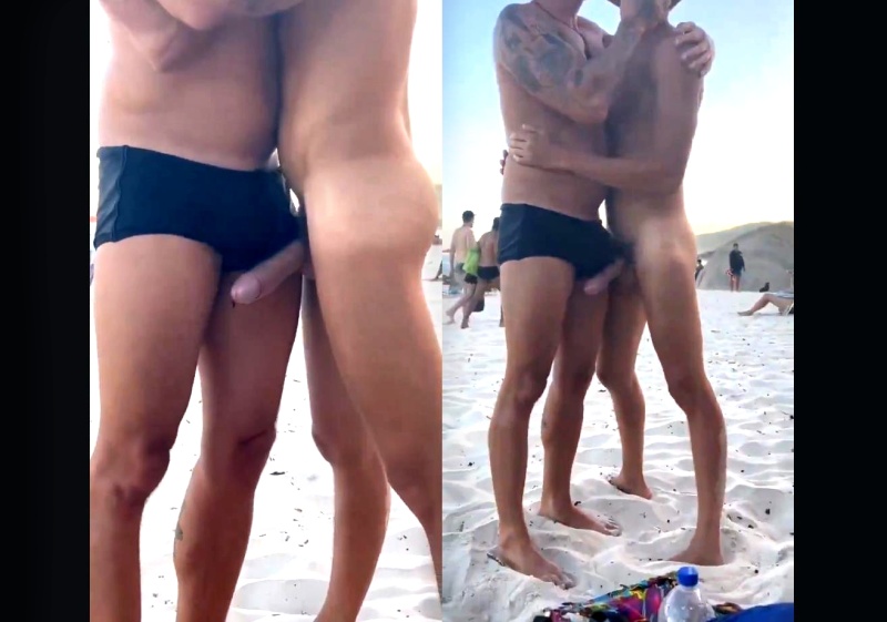 Não pode ser ele na encolha na praia causando
