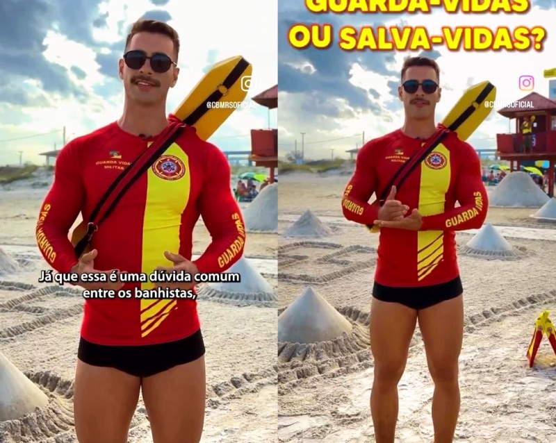 Meu Deus esse Salva Vidas treinado para lhe salvar corre aqui